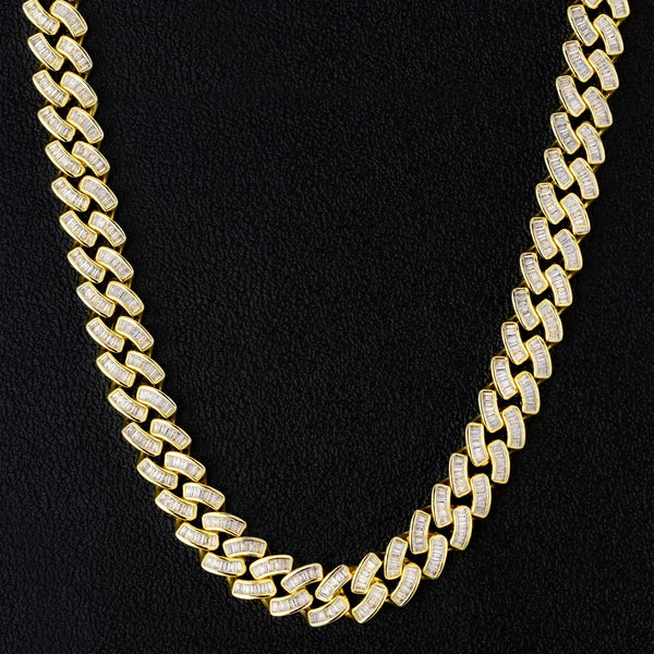 12mm Baguette Iced Out Cuban Link