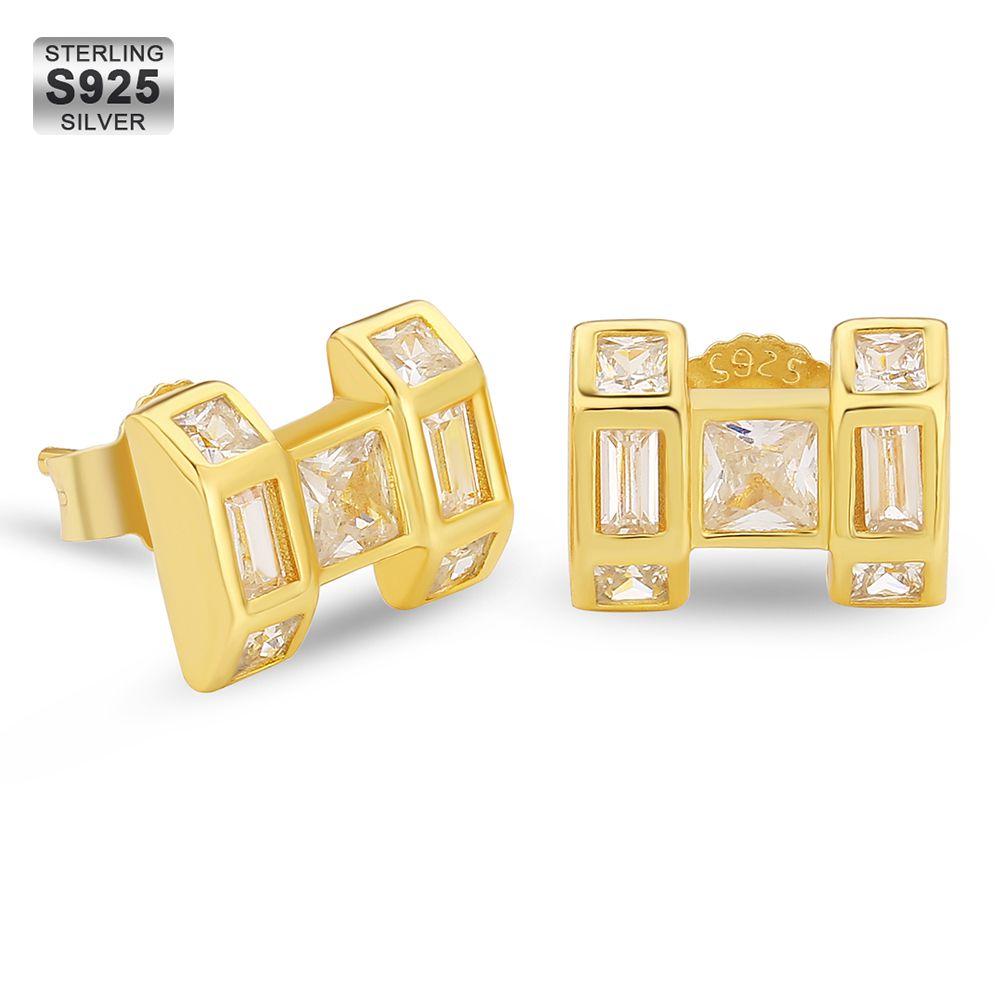 Big Diamond Round Stud Earrings