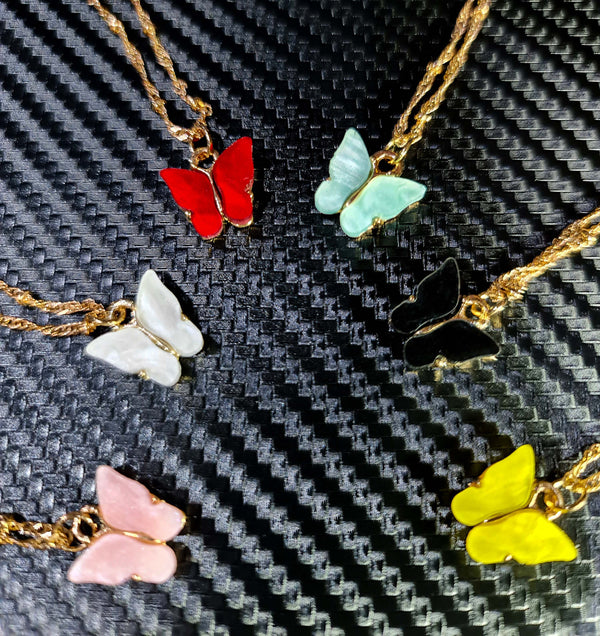 Butterfly Acrylic Necklace