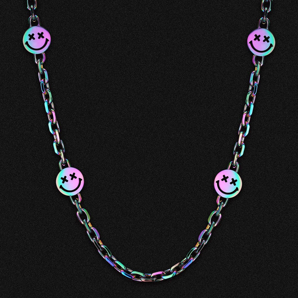6mm Iridescent Smiley Cable Chain