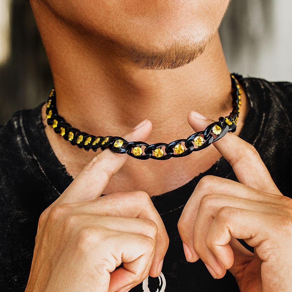 12mm Gemstone Cuban Chain – TSF Element