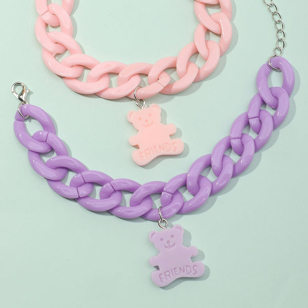 Resin Bear Charm Bracelet