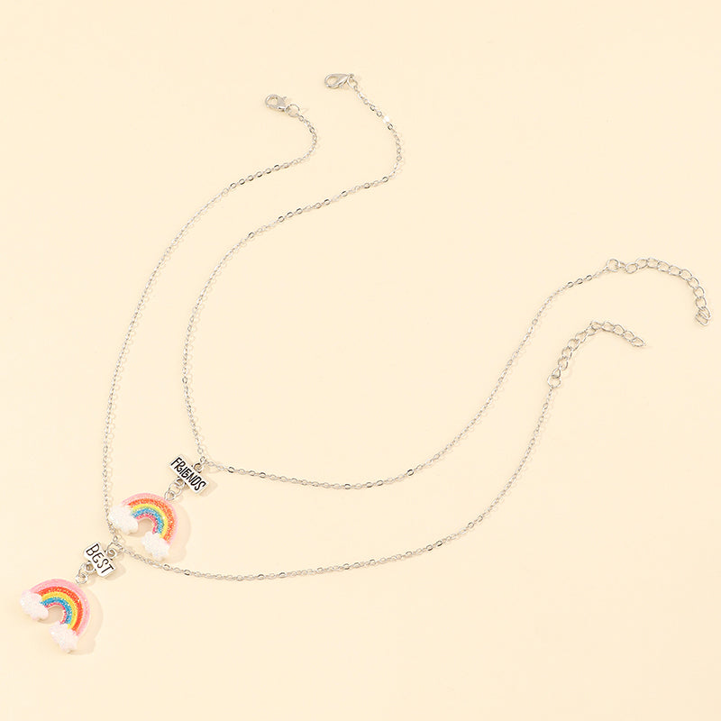 Rainbow Necklace Best Friends Set